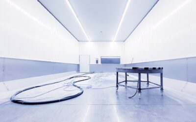 New glass blast installation